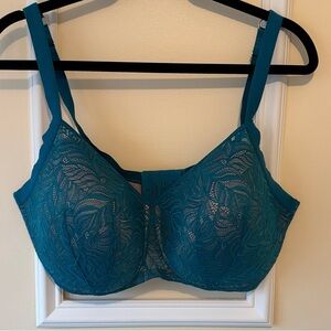 ThirdLove Underwire Free Teal Feather Lace Demi Bra-38DDDD (38G)